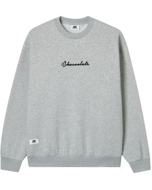 Chocoolate Logo-Print Sweatshirt - Gray