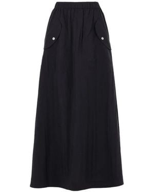 Co. Pocket Midi Skirt - Black