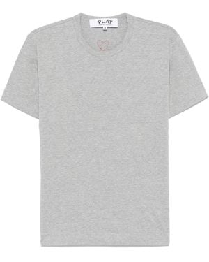 COMME DES GARÇONS PLAY Signature Heart-Patch T-Shirt - Gray