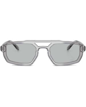 Emporio Armani Transparent Square Glasses - Grey