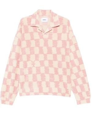 Bonsai Karierter Oversized-Pullover - Pink