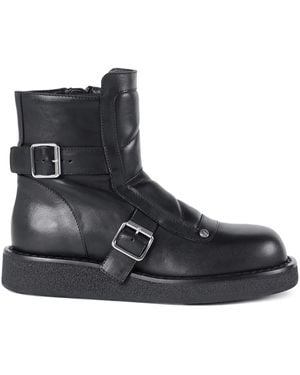 Ann Demeulemeester Botas biker Sune con hebilla - Negro