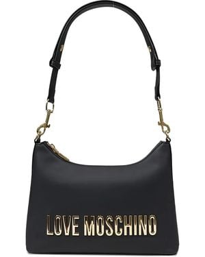 Love Moschino Logo-plaque Shoulder Bag - Black