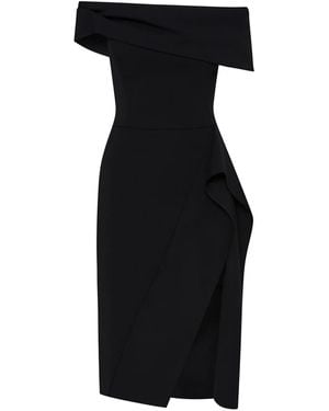 Oscar de la Renta Robe Mi-Longue À Épaules Dénudées - Noir