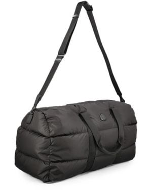 Moncler Quilted Logo-Patch Messenger Bag - Black