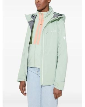 Columbia Hooded Logo-Detail Jacket - Green