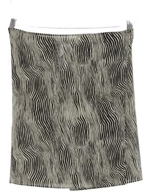 St. Agni Savannah Zebra-Pattern Wrap Mini Skirt - Grey