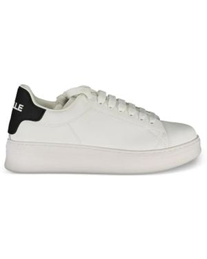 Gaelle Paris Logo-Print Lace-Up Trainers - White