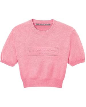 Alexander Wang Gestricktes Oberteil Mit Puffärmeln - Pink