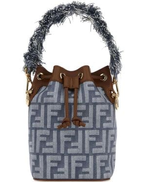 Fendi Bolso bombonera Mon Tresor FF mini - Azul
