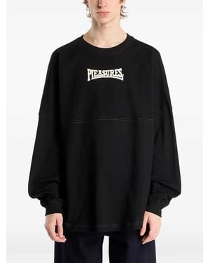 Pleasures Bulldog-Motif Long-Sleeve T-Shirt - Black