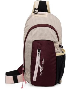 Peak Performance Ripstop-Texture Logo-Print Backpack - White