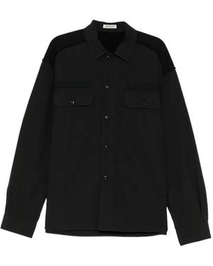 Undercover Panelled Flap-Pocket Shirt - Black