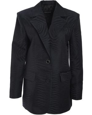 Roberto Cavalli Devoré-Effect Blazer - Blue
