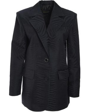 Roberto Cavalli Devoré-Effect Blazer - Blue