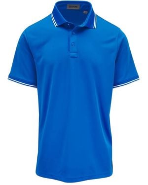 G/FORE コントラストストライプ ポロシャツ - ブルー