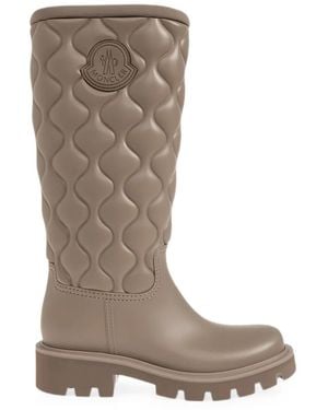 Moncler Kickstream Quilted Wellington Boots - Brown