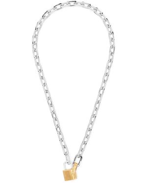 Ambush Small-Padlock Chain Necklace - Metallic