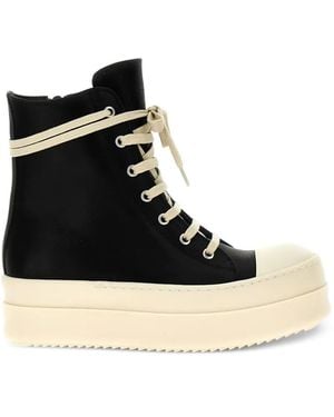 Rick Owens Mega Bumper Leather Trainers - Black