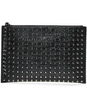 John Richmond Stud-Embellished Clutch Bag - Black