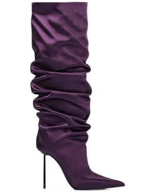 Le Silla Amelia Pointed-Toe Boots - Purple