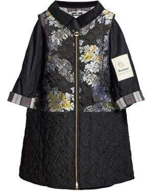 Erdem X Barbour Patchwork Jacquard Coat - Black