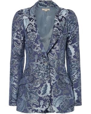 Temperley London Francis フローラル ジャケット - ブルー