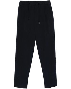 Giorgio Armani Linnen Plooibroek Met Geplooid Detail - Blauw