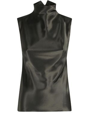 Nanushka High-Neck Sleeveless Top - Black