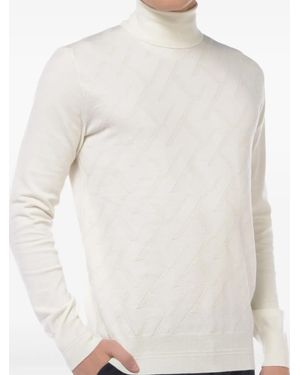Hōsio Turtleneck Cable-Knit Jumper - White