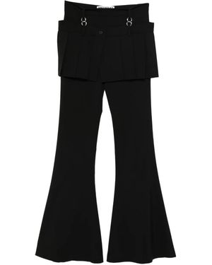 MEDEA Detachable Skirt Flared Trousers - Black