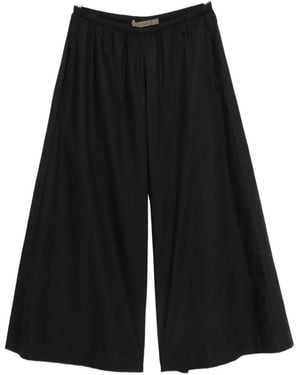 Enza Costa Elasticated-Waist Palazzo Trousers - Black