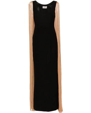 V:PM ATELIER Charlotte Cape-Insert Gown - Black