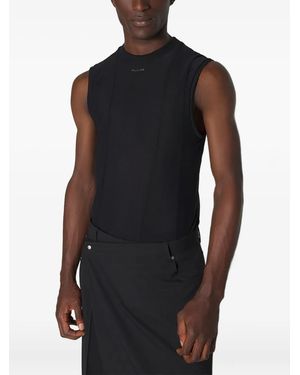 Mugler Panelled Sleeveless Tank Top - Black