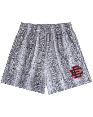 Eric Emanuel Basic Shorts Mit Schlangenleder-Print - Weiß