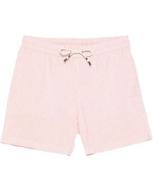 Hartford Seersucker Gestreepte Zwembroek - Roze