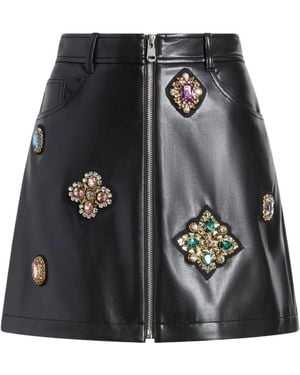 Cinq À Sept Baroque Patches Genevieve Skirt - Black
