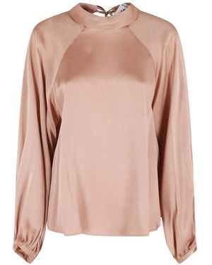 Semicouture Carmina Tie Neck Blouse - Pink