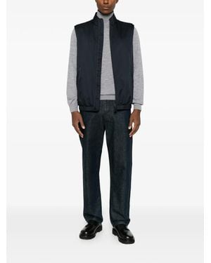 Canali Roll-Neck Wool Jumper - Blue