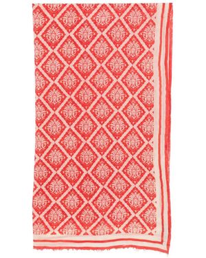 Mouleta Fringed Scarf - Red