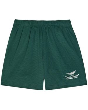 Cole Buxton Logo-Print Shorts - Green