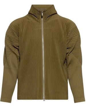 Homme Plissé Issey Miyake ジップアップ ジャケット - グリーン