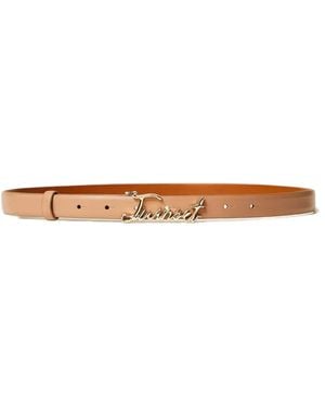 Twinset Logo-Buckle Belt - White