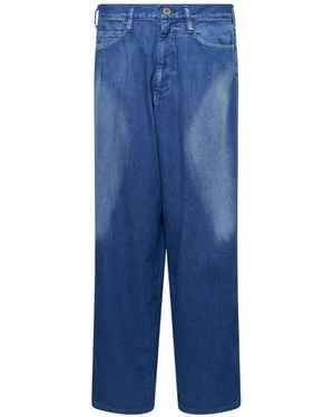 Y's Yohji Yamamoto Faded-Effect Jeans - Blue