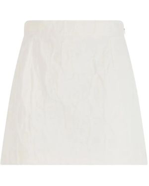 Roberto Cavalli Zip-Fastening Mini Skirt - White