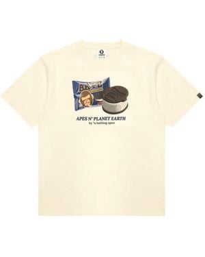Aape By A Bathing Ape Ice-Cream Graphic T-Shirt - Natural