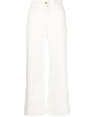 Elisabetta Franchi High-waisted Cropped Jeans - White