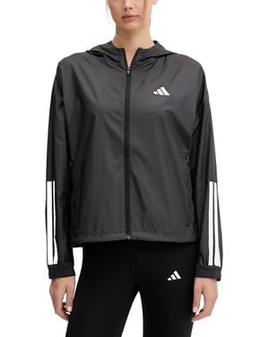 adidas Cortavientos Con Logo Estampado - Negro