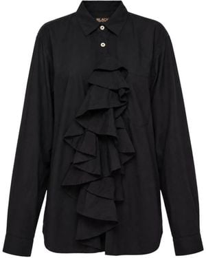 COMME DES GARÇON BLACK Camisa Con Volantes - Negro