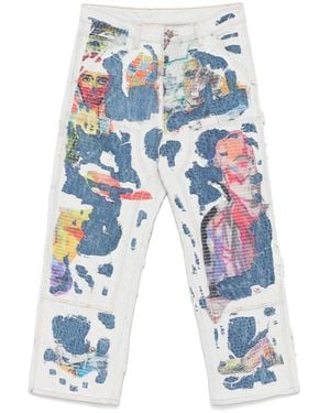 Kidsuper Distressed Trousers - Blue